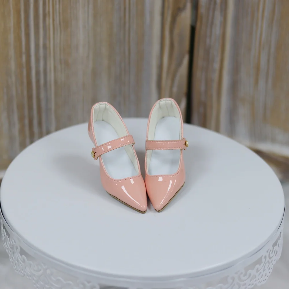 

BJD Doll Shoes Toys Girls Glossy Leather Pointy 1/3 DD/SDGR/SD16 Elegant Pink Fashion Single Buckle High Heels Doll Accessories