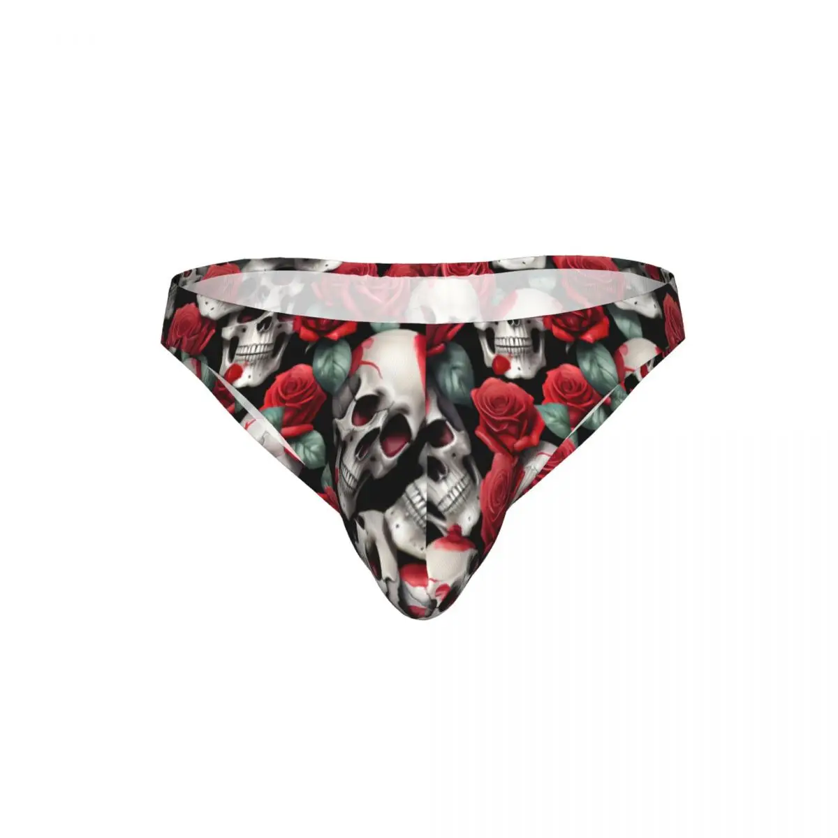 Men's Underwear Briefs Skulls And Roses Sexy Underpants Male Panties Bikini Underwear Ropa Pants - view 4