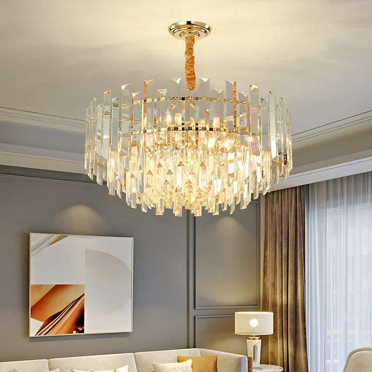 Crystal light luxury lamps, French living room Italian minimalist bedroom dining room