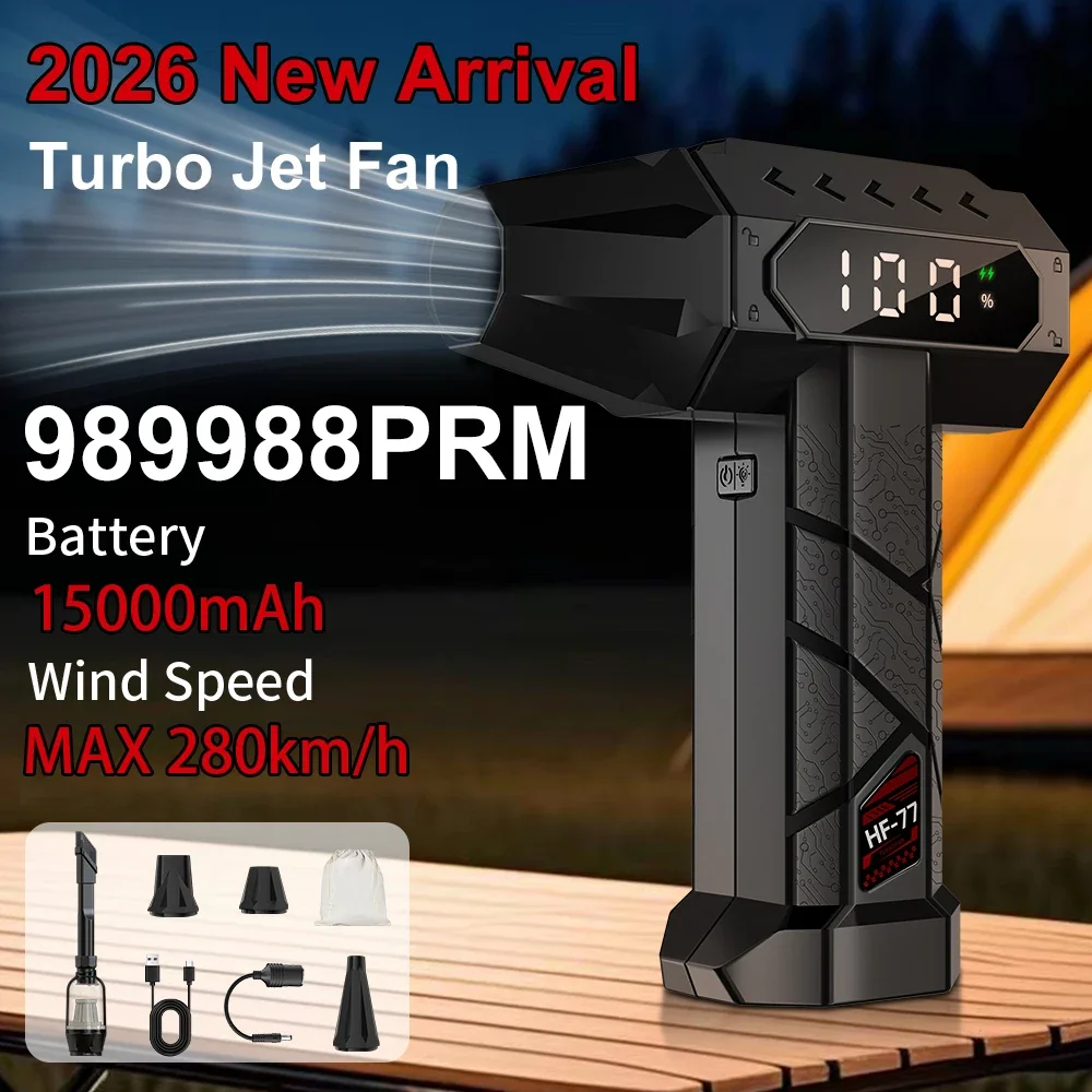 

Супермощная турбовоздуходувка 9999988RPH: портативный электрический пылесос с LED-подсветкой и дисплеем для автомобиля, дома, ПК, улицы, уборки снега, листьев, кемпинга, барбекю