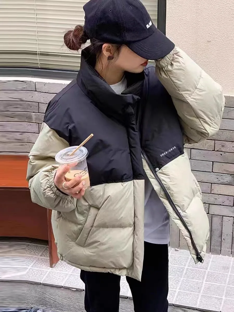 

Women Short Down Cotton Jacket 2023 Winter New Loose Thicken Bread Clothing Jacket Women Winter Outwear Fashion Parkas Coat