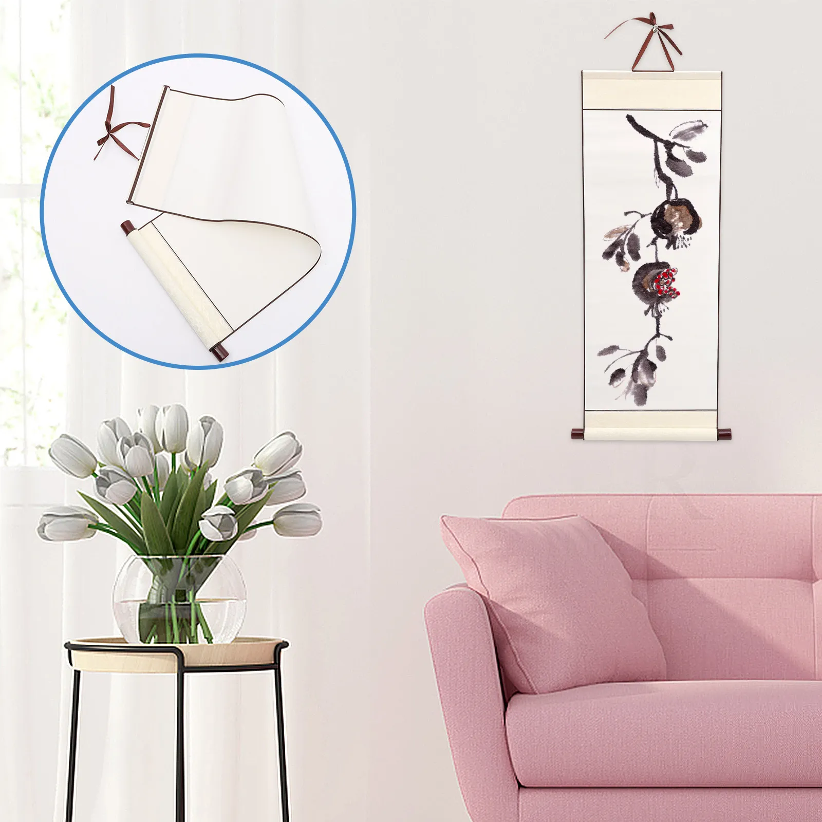 

1Pcs Stable Long-Lasting Xuan Paper Scroll Thickened for Chinese Calligraphy Brush Ink Painting Drawing Art Wall Hanging Blank
