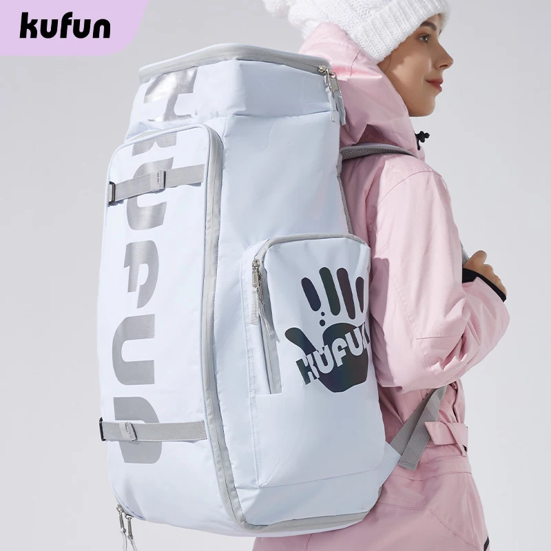 KUFUN Ski Backpack Unisex Convenient 65L Large Capacity Waterproof Adjustable Ski Bag Snowboard Bag Outdoor Skiing Accesories