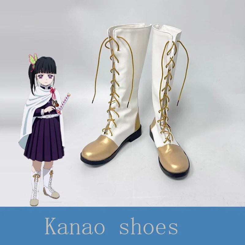 

Demon Slayer Shoes Kimetsu no Yaiba Cosplay Tsuyuri Kanao Cosplay Boots Shoes Women Shoes Costume Accessories Halloween Party