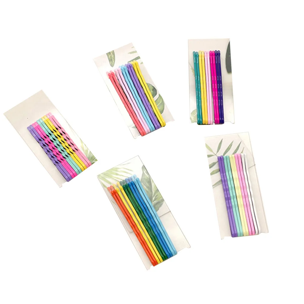 50 قطعة دائم قابلة لإعادة الاستخدام قوس قزح المعادن بنس للشعر تصفيف مقاطع الشعر ل Updos بنس للشعر مقاطع الشعر الحلوى دبابيس الشعر المعدنية