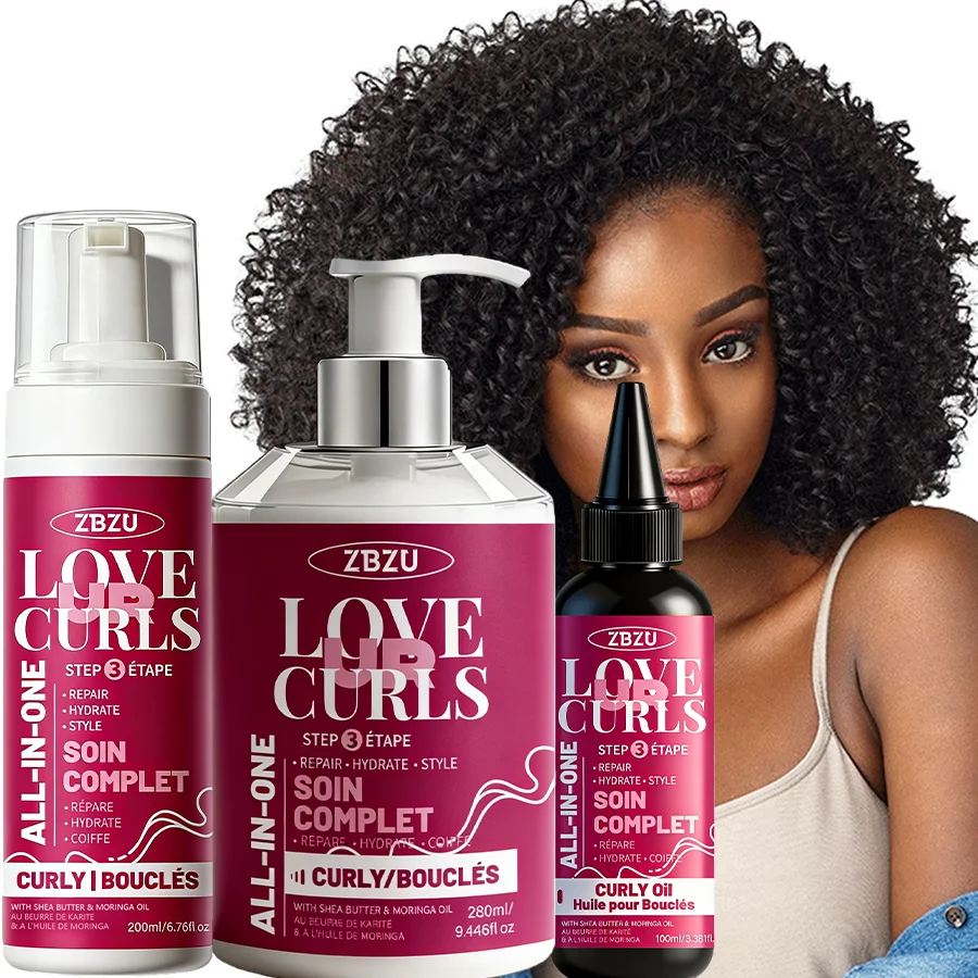 

Pink Curl Styling Cream 3-pack contains argan oil to promote waves and curls, deep care and improve shine and elasticity