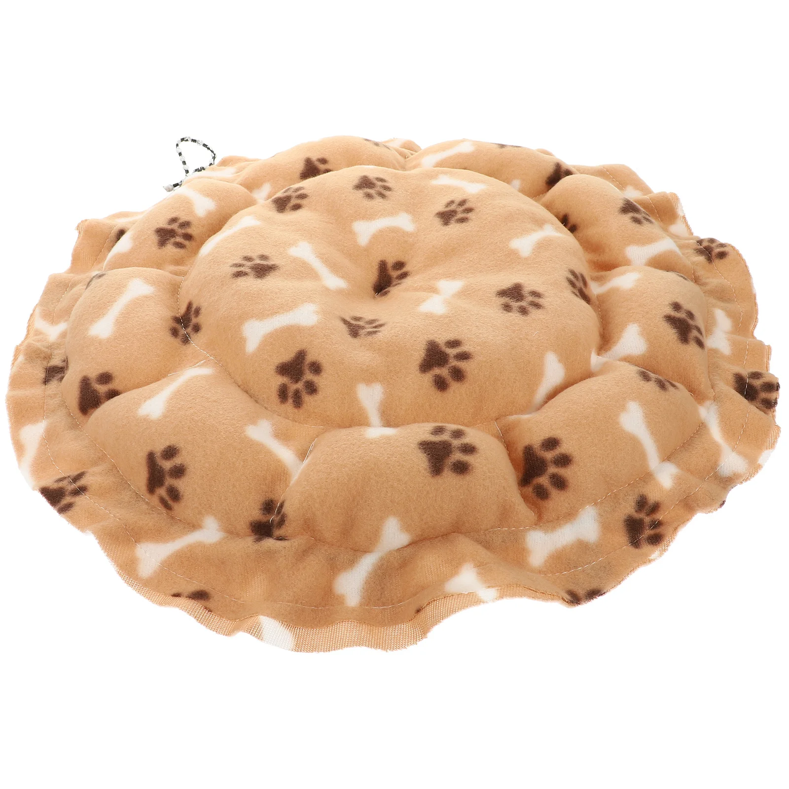 

Thickened Warm Pet Bed Round Footprint Pattern Anti-Slip Floor Mat For Dogs Cats Puppy Pig Winter Supplies Home Dormitory