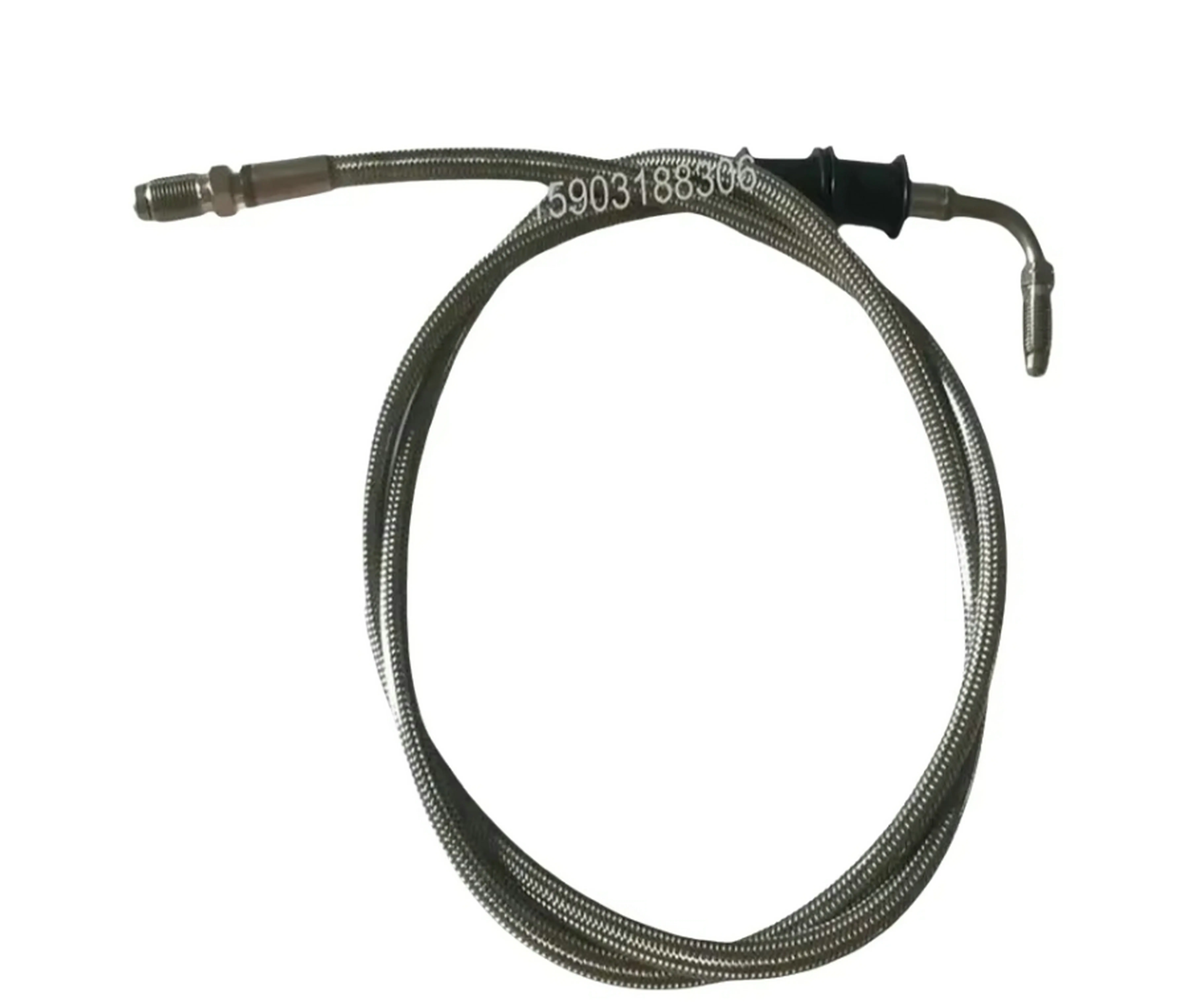 Motorcycle PTFE Smooth Bore Stainless Steel Braided Disc Brake Hoses Clutch Lines Kits with Stainless Steel Fittings