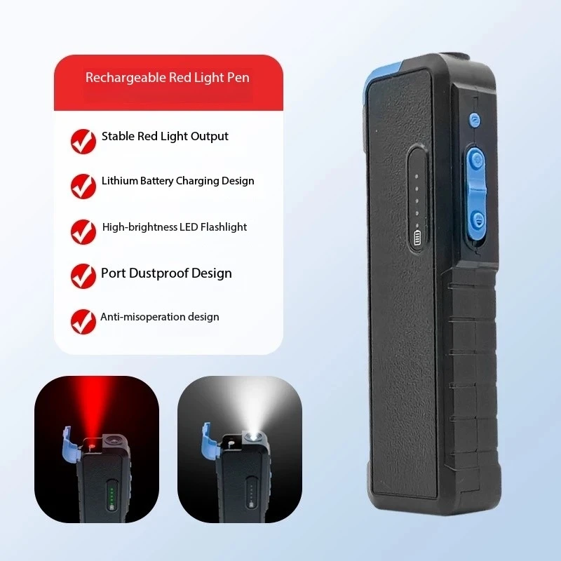 

2025 New Rechargeable 15-50mw Red Light Tester VFL Cable Fiber Optic Laser Visual Fault Locator