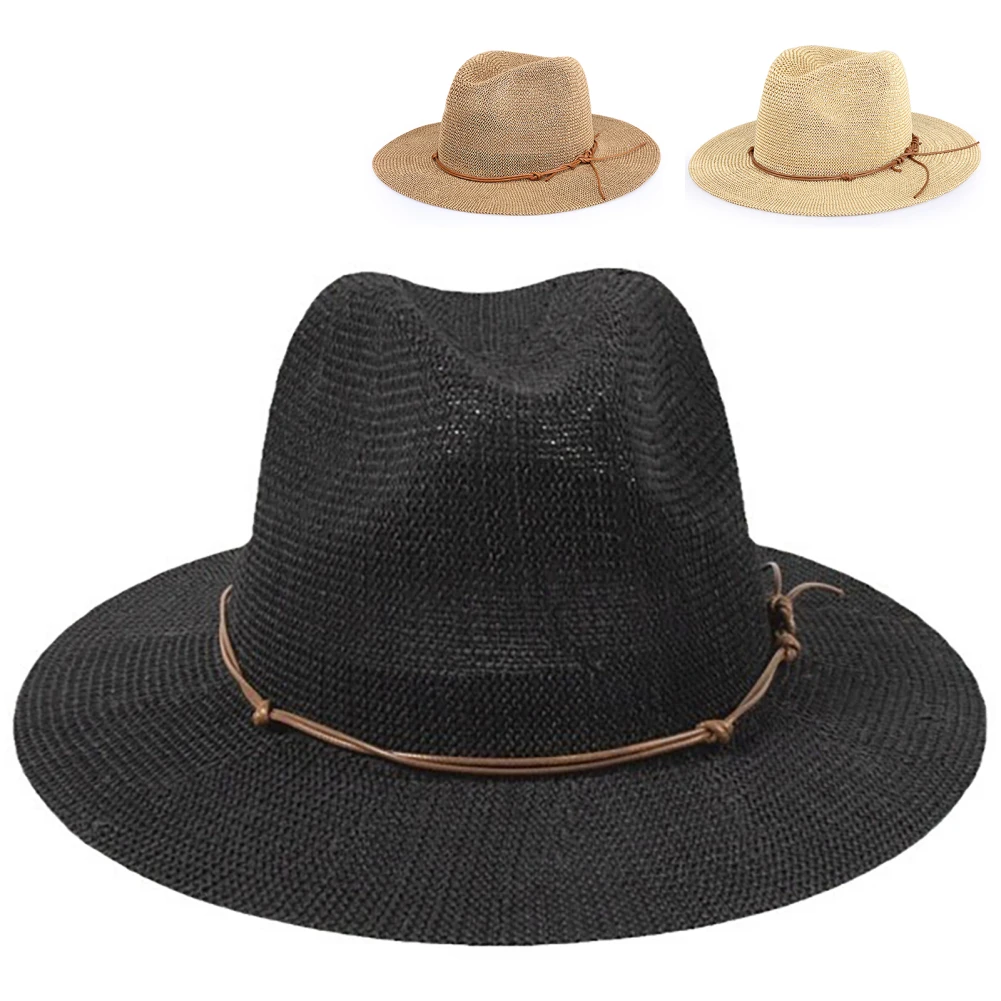 قبعات شمس بحافة واسعة قابلة للطي للرجال والنساء ، قبعة شاطئ بنما ، حماية من أشعة فوق البنفسجية ، أنيقة ، بيع بالجملة ، 50 زائد ، الصيف