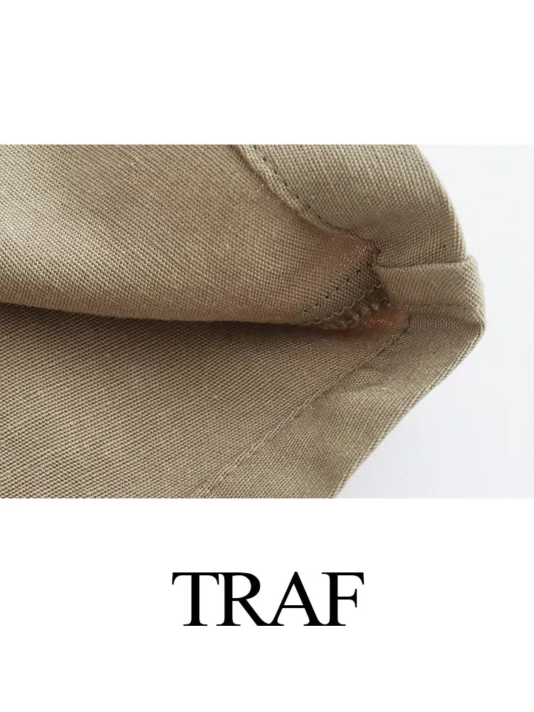 TRAF-faldas elegantes de cintura alta para mujer, faldas hasta el tobillo con cremallera, faldas de trompeta de calle alta, moda de verano, 2024