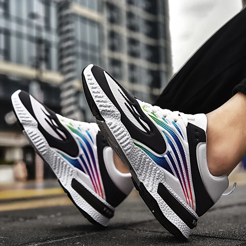 Summer & Spring Air Mesh Men Running Shoes Fashion Breathable Sneakers Sports Casual Soft Bottom Size 39-44