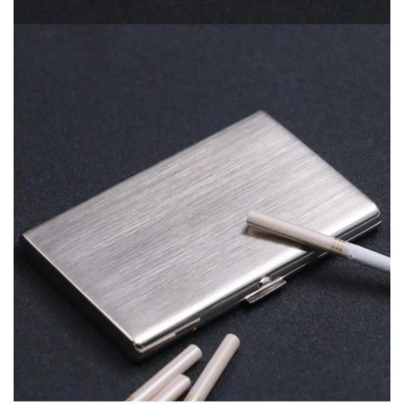 

Stainless steel extended Stylish flip up slim Cigarette case 13 pack portable men metal Cigarette Box Smoking Accessories