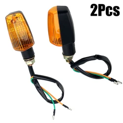 2Pcs Motorcycle Flashing Lights Led Turn Signal Lights Amber Lamp Universal Motorbike Back Rear Blinker Indicator Tail Light 12V