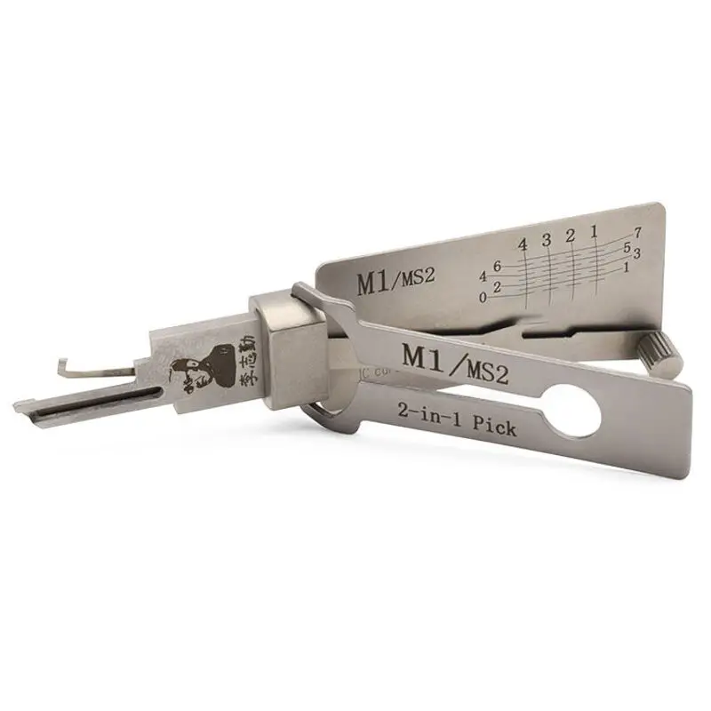 Lishi M1 MS2 2 in 1 Locksmith Tool Lock Pick Decoder Flat Milling for Master Home Door Civil Lock