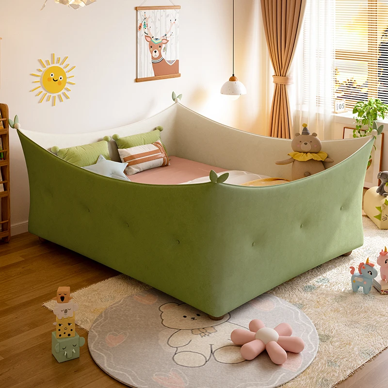 Internet celebrity creative magic pocket with guardrail parent-child bed fence simple splicing baby fabric bird's nest bed