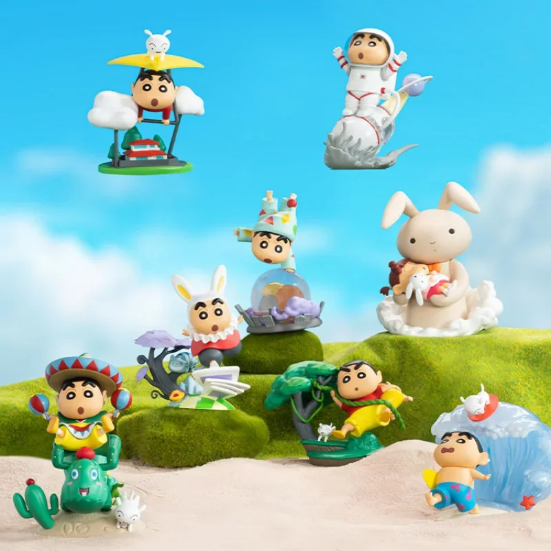 Crayon scènes classiques série boîte aveugle boîte mystère Caixa Sorpresa filles figurines d'anime modèle mignon cadeau d'anniversaire