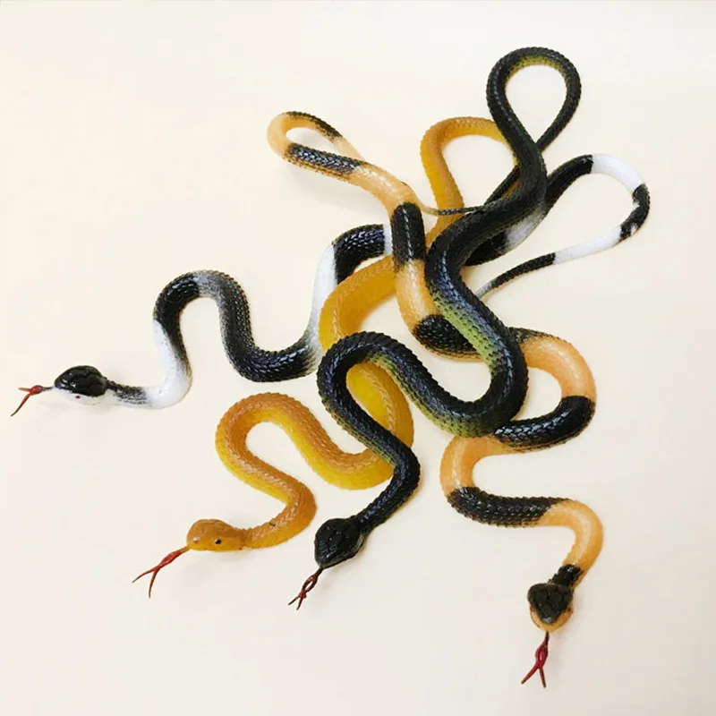 45 سنتيمتر المطاط واقعية وهمية الأفعى الدعامة Anaconda مخيف ديكور لجميع القديسين المزحة تخويف الطيور حديقة وهمية الدعامة هدية طارد الطيور #2