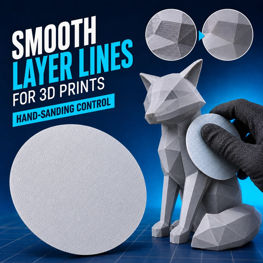 2000 Grit Ultra Fine Sanding Disc–3D Printed And Resin Polishing Disc for 3D Prints,ABS & Acrylic,Remove Layer Lines and Scratch