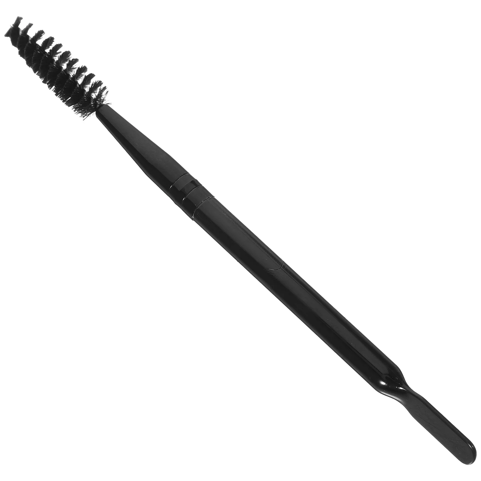 1 個の美容ブラシ眉毛用両端まつげマスカラワンドプレミアム素材使いやすいポータブルブラシブラック