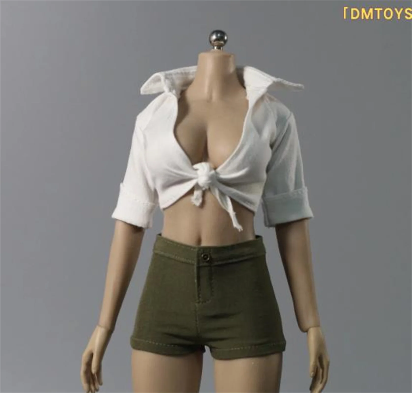 

DMTOYS1/6 Soldier Women's Clothes Strap white Shirt for 12'' PH TBL figure toCLothes for 12 Inch Action Figure Toys Model Toys
