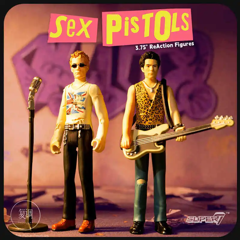 In Stock Super7 Sex Pistol ReAction Figure Music Punk Band Rock and Roll Toy Collection Gift Doll Halloween Birthday