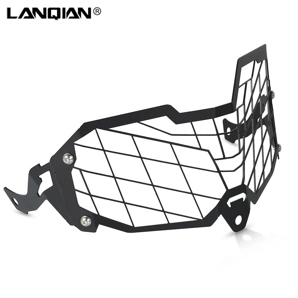 Protection Phare Avant Moto CRF250L / CRF250 Rallye 2017-2019 - Acier Inox Noir