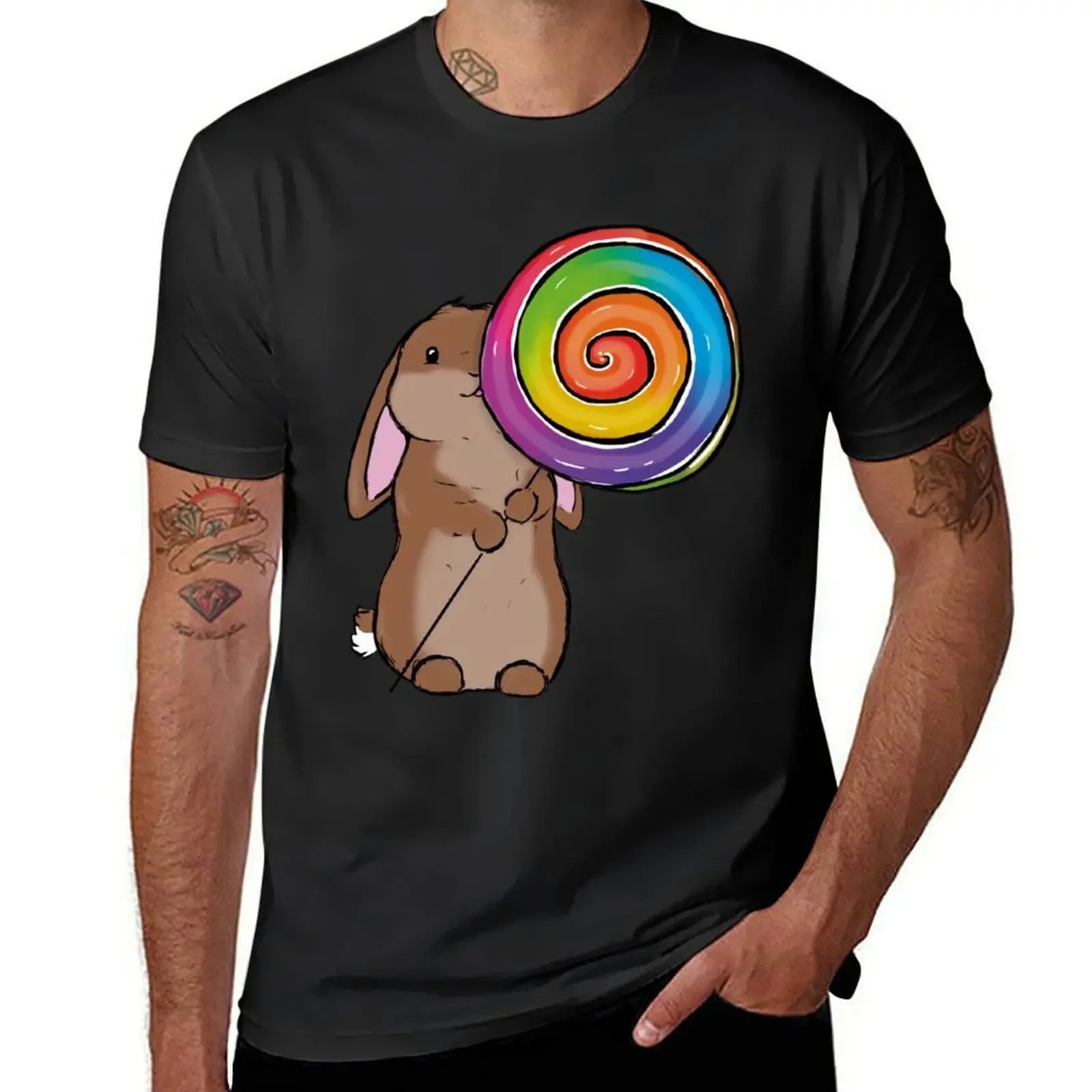 

Lollipop rabbit T-Shirt anime t shirts football t shirt summer shirt shirts graphic tee men