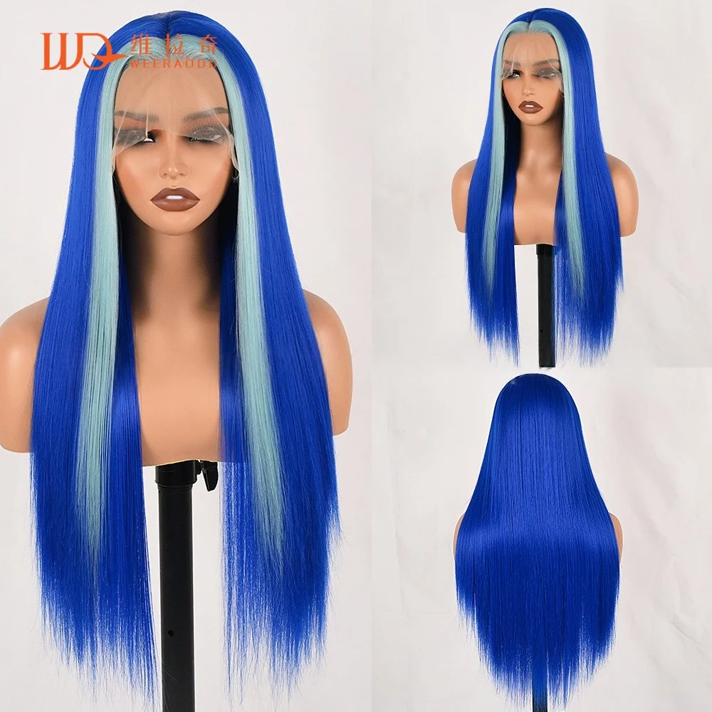 peluca-de-cabello-sintetico-liso-de-28-pulgadas-con-frente-de-encaje-color-azul-real-con-reflejos-azul-claro-13x4-sin-pegamento-resistente-al-calor-aspecto-natural