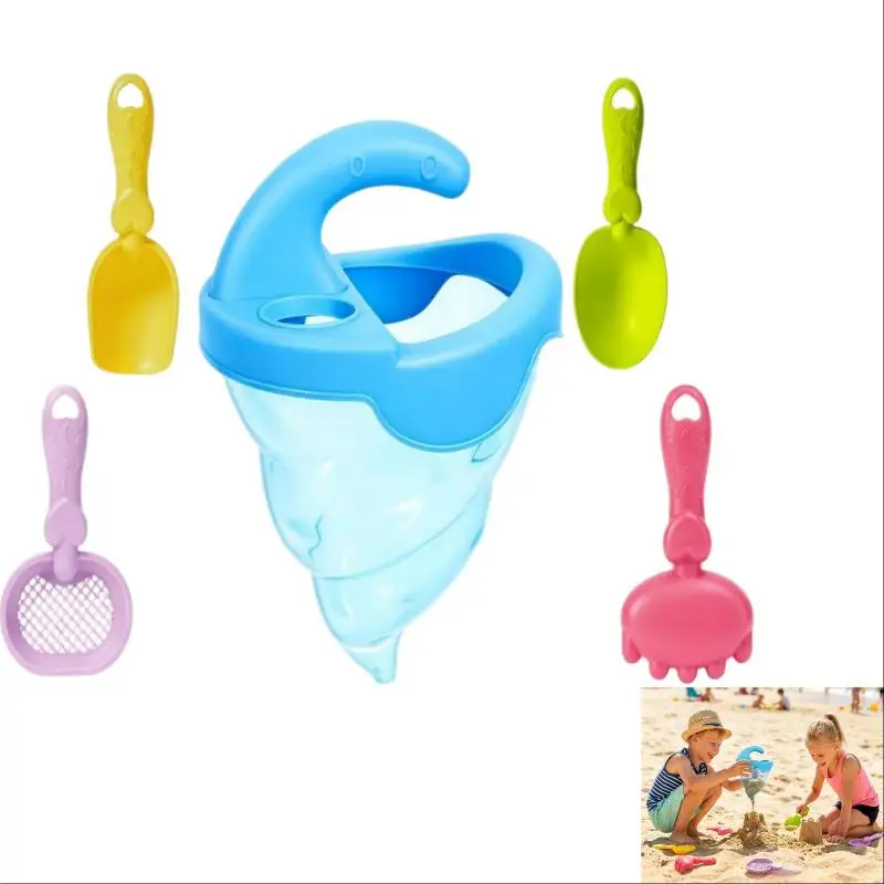 5Pcs Kids Beach Sand Play Tools Easy to Clean Outdoor Family Sand Piling Toys for Backyard Sandpit Play Time