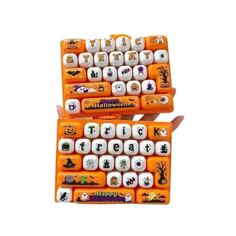 Mini Simulation Keyboard Stress Relief Keychain 26 Grids Press Fidget Toy for Diary Ornament Backpack Desktop Decor