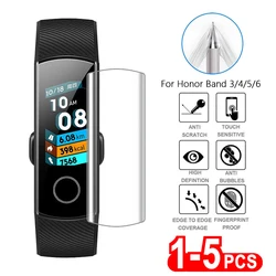 PET 풀 커브드 하이드로겔 필름, Honor Band 3 4 5 6 용 화면 보호 필름, Huawei Band 8 7 6 Pro 커버 액세서리, 1-5PCs