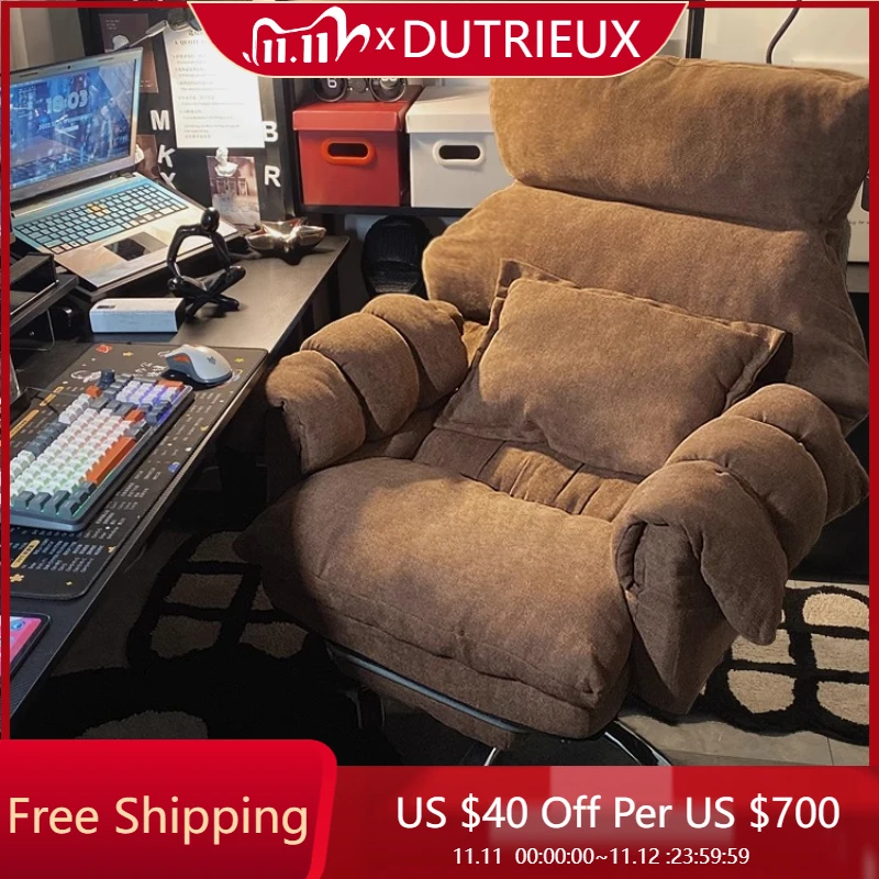 

computer designer chair comfortable sedentary lazy bedroom wheels trendy chair art Footrest Conference stoel salon furniture