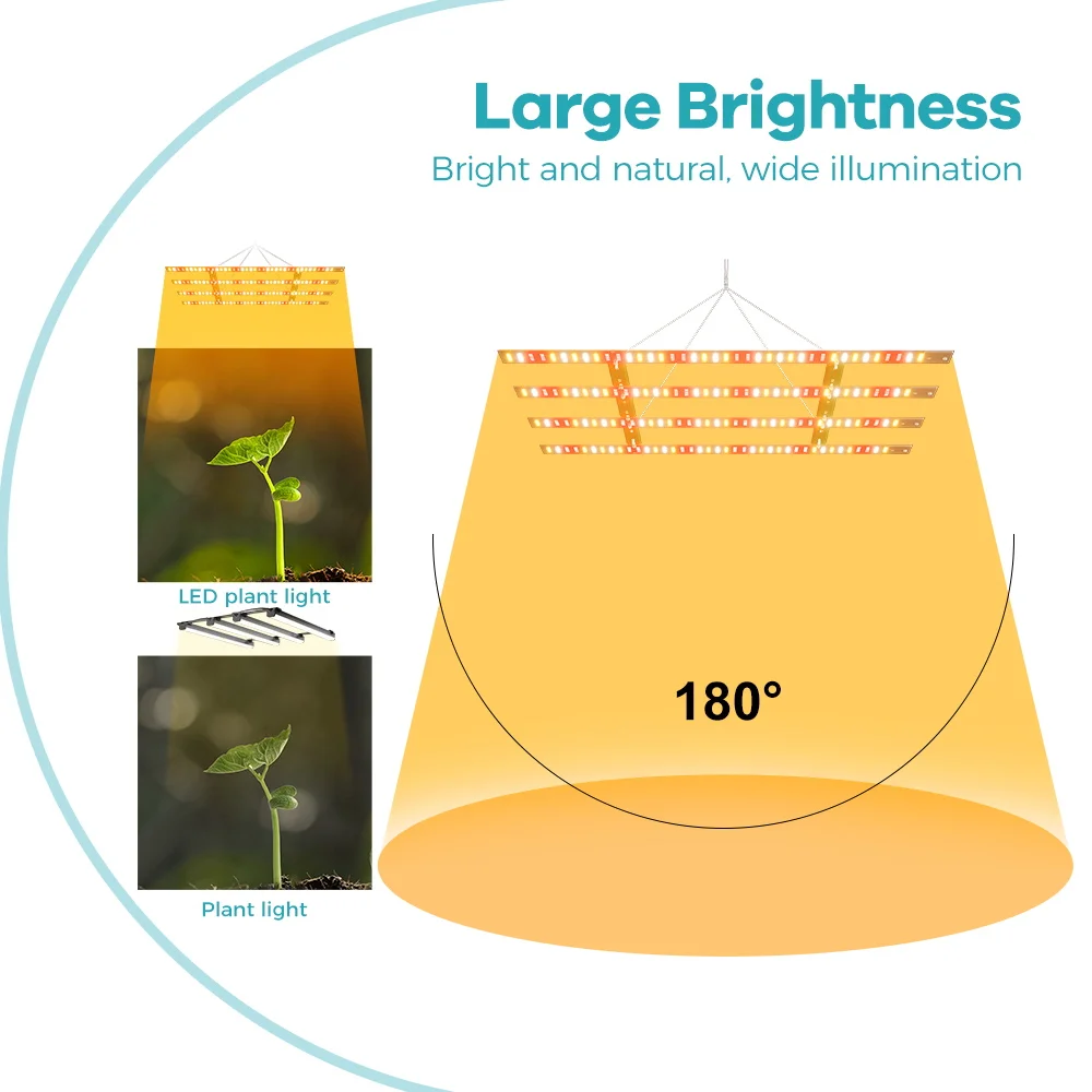 ضوء كامل الطيف لنمو النباتات ، ضوء ضوء لوح كمومي ، خيمة دفيئة ، مصباح زراعة فواكه بالزراعة المائية ، مصباح زراعة فواكه ، من من من نوع LEDs ،-7.5 V