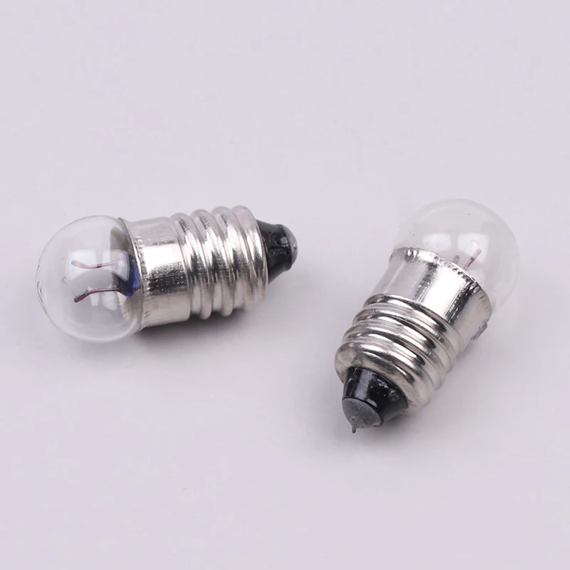 10 قطعة مصغرة مستديرة 0.3A 2.5 فولت مصابيح كهربائية صغيرة لتجربة الطلاب مصابيح كهربائية صغيرة الخرز استبدال المصابيح #4