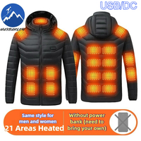 21 Areas Heating Vest Men Jacket Heated Winter Electric USB Bodywarmer Parka Hunting Man Sleeveless Vests Ski Lightweight Puffer