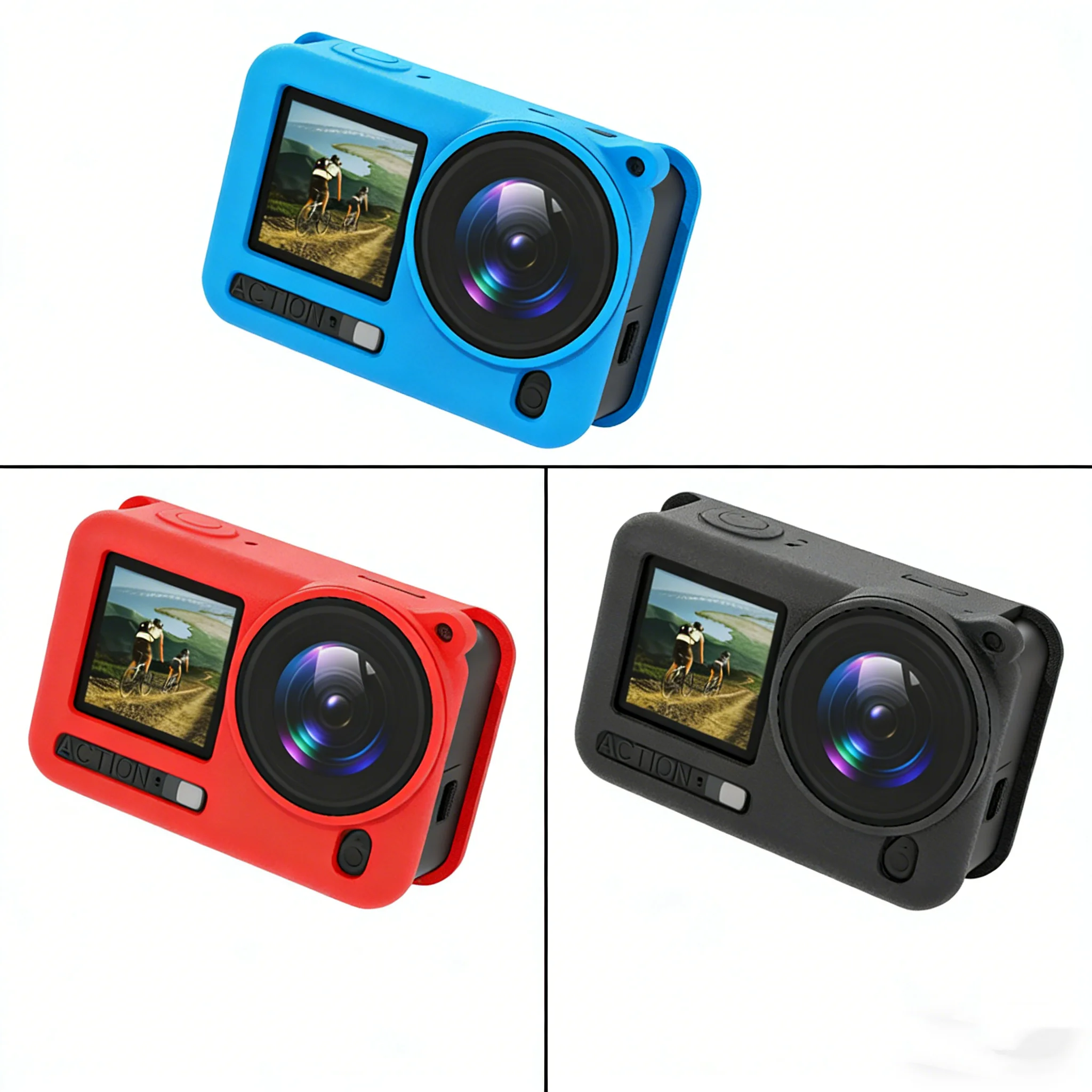 

Silicone Protective Case for DJI Osmo Action 6 With Lens Protective Cap for DJI Osmo Action6 Anti-scratch Protector Accessories