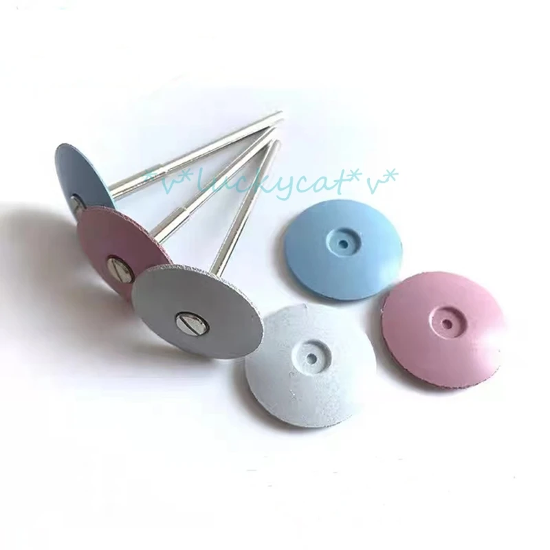 100pcs/box superior quality Dental Polishing Wheels Burs Silicone Polisher Disk White/pink/blue for dental polishing dental item