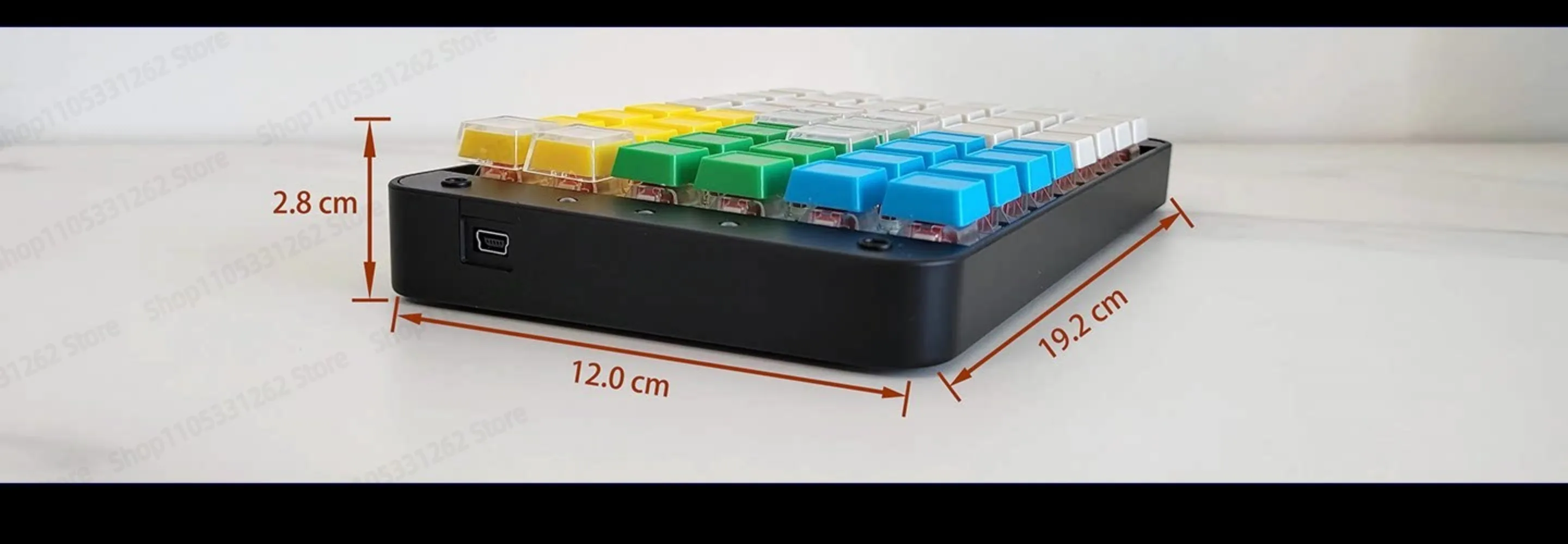 One Handed Programmable Macro Keyboard 21 Keys CAD Excel Shortcut