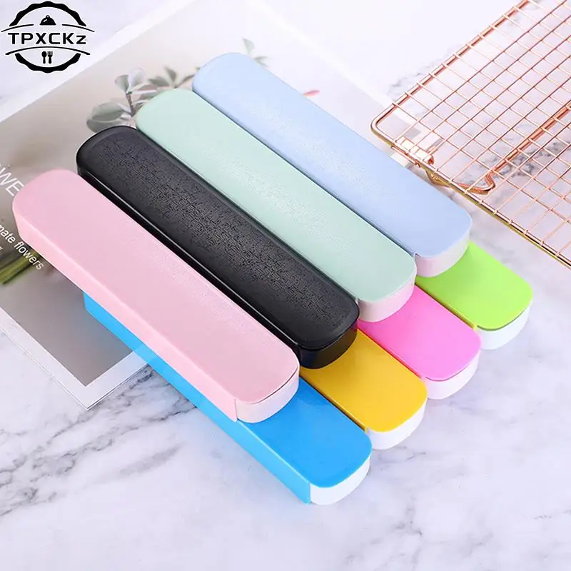 Travel Tableware Pull Box Portable Type Cutlery Case Storage Box Kitchen Tool Students Household Utensils Dinnerware Bag
