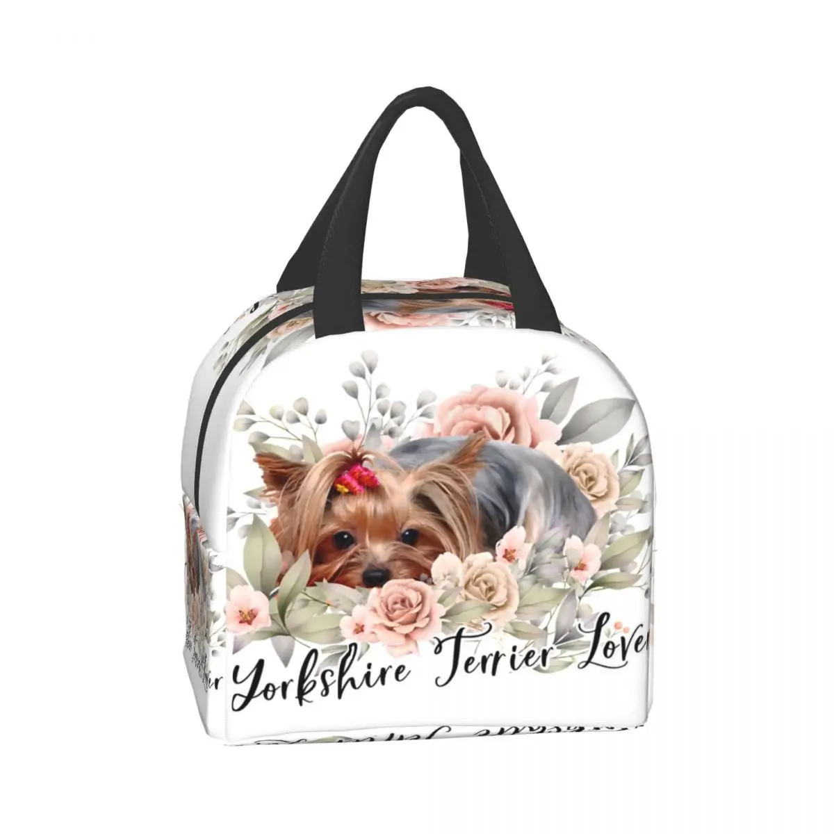 Yorkshire Terrier Mom Yorkshire Terrier Dad Insulated Lunch Bags for Outdoor Picnic Yorkshire Terrier Lover Bento Box Women Kids