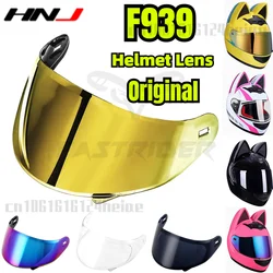 Lente per casco moto HNJ F939 Lente antiappannamento per casco Visiere per moto color oro trasparente
