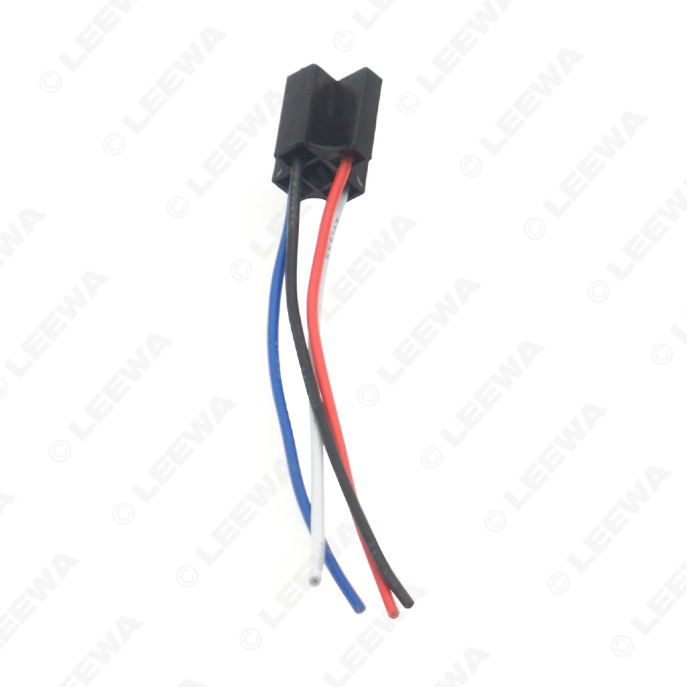 LEEWA 1PC Car 4Pin Relay Sockets Wire Electrical Connector with Terminals Wiring Auto Relay plug cable DC12V #CA5685