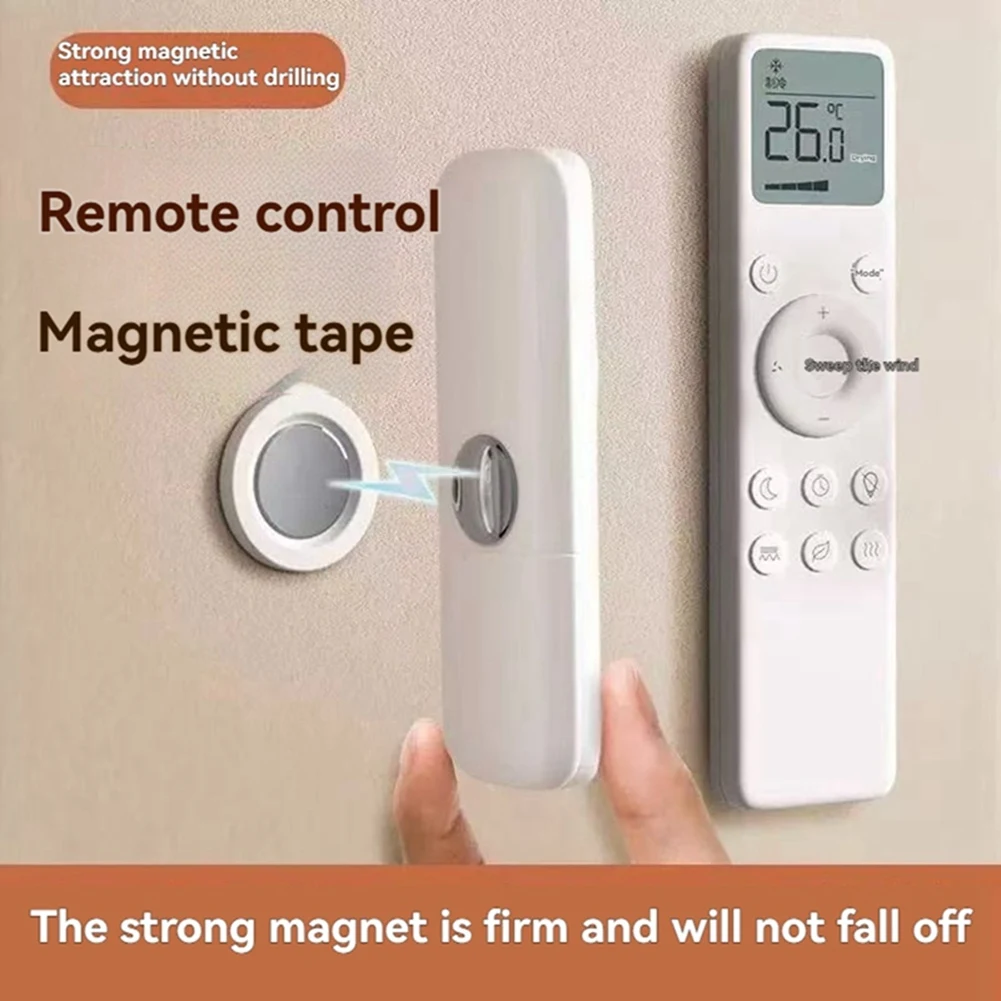 

Набор из 50 магнитных держателей для пультов ДУ: настенные клейкие крючки для ТВ/кондиционера, органайзер для дома