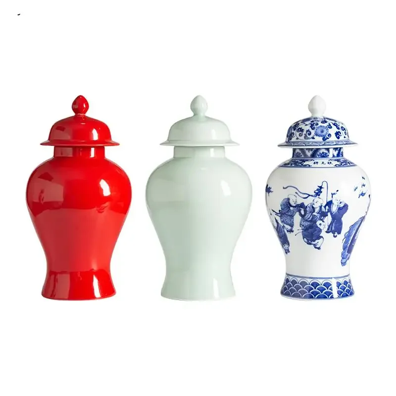 

Creative Ceramic Ginger Jar Home Antique Wine Bottle Storage Jar Decoration Chinese Style Wine Soaker Living Room Decoration