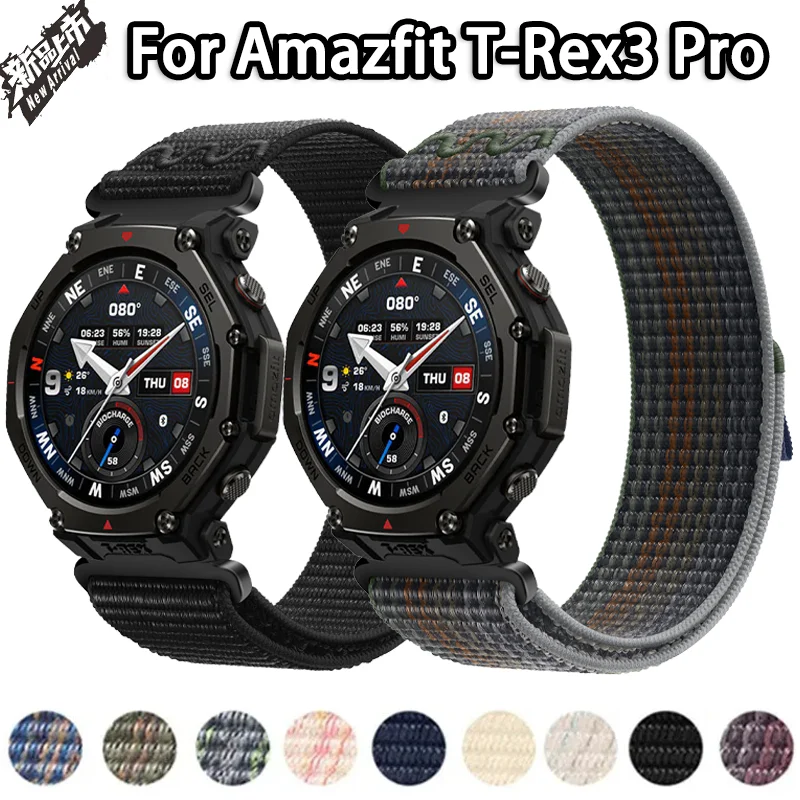 20 mm 22 mm Nylonarmband für Amazfit T-Rex3 Pro 44 mm 48 mm/Active2, quadratisches geflochtenes Armband für Amazfit Bip 6-5/Balance 2/Helio Belt