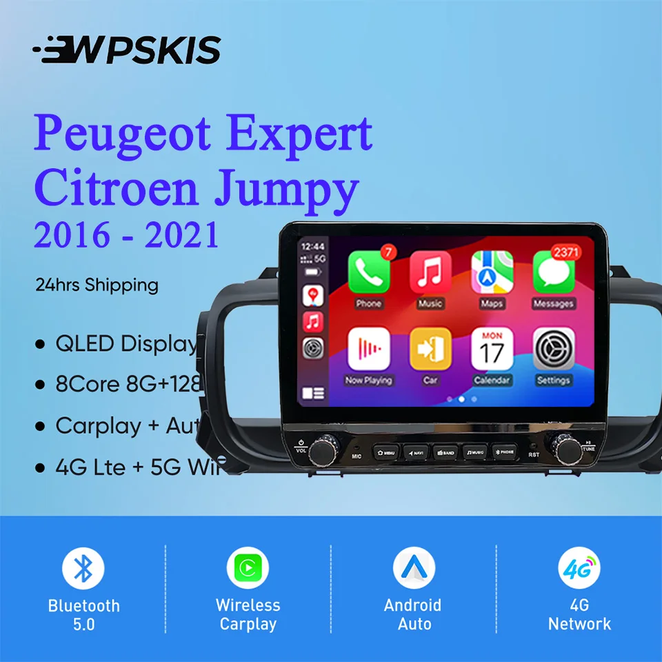 Android 14 8G Autoradio Multimedia GPS Navi Tablet For Peugeot Expert 2016 - 2021 DVD Video Music Player Car Intelligent Systems