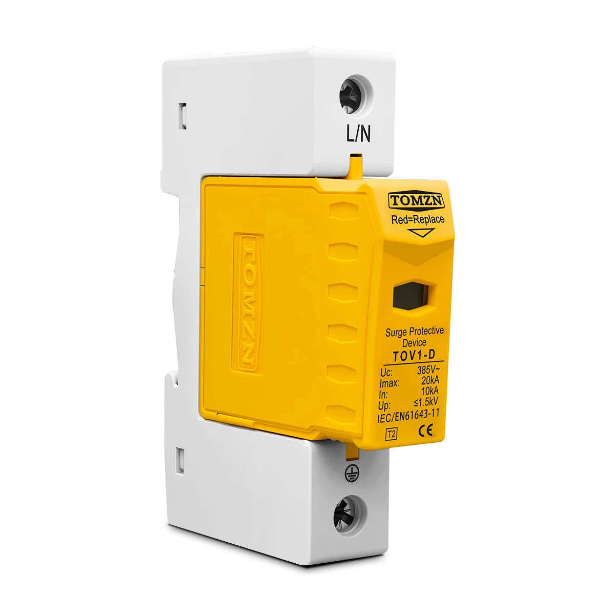 TOMZN AC SPD 1P 20KA 40KA 60KA 275V 385V 420V House Surge Protector Protective Low-voltage  Arrester Device OBO Din Rail