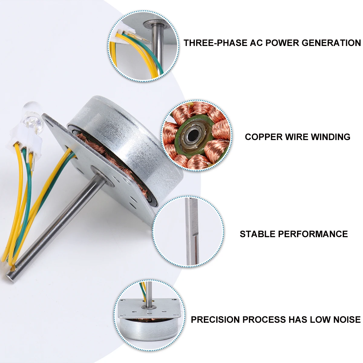 

High Power Miniature Long Service Life For Teaching Diy Hand-Cranked Charging 3V 6V 9V 12V Use Alternator Motor