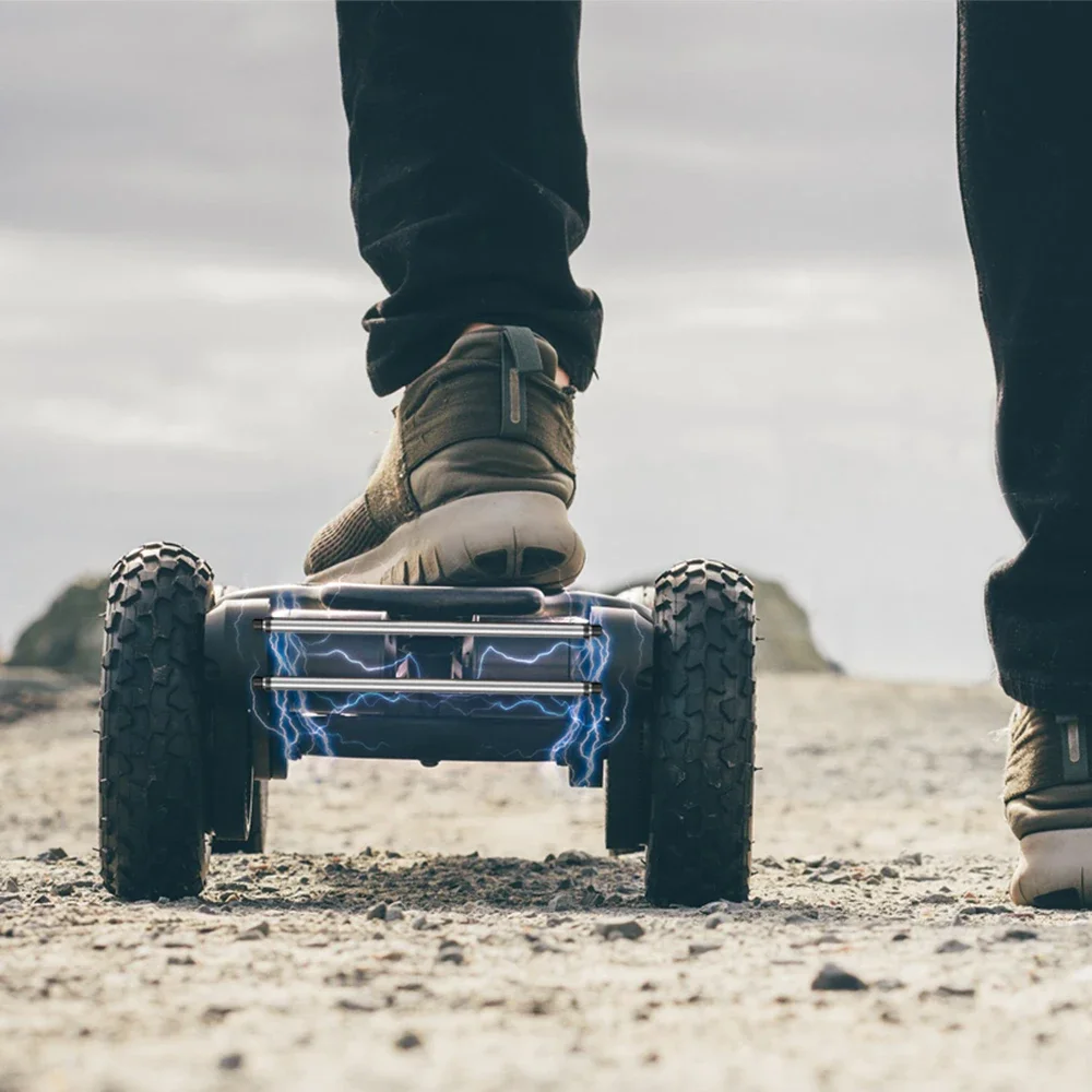 Skate elétrico fora de estrada com motor duplo, todo o terreno, skate, EUA, transporte da gota, 3300W, 180kg, 40 km/h